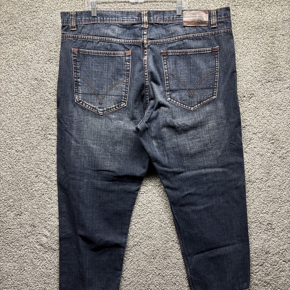 Royal‎ Blue Jeans Men 46x32 Blue Baggy Y2K Hip Hop Casual Skater Denim Retro